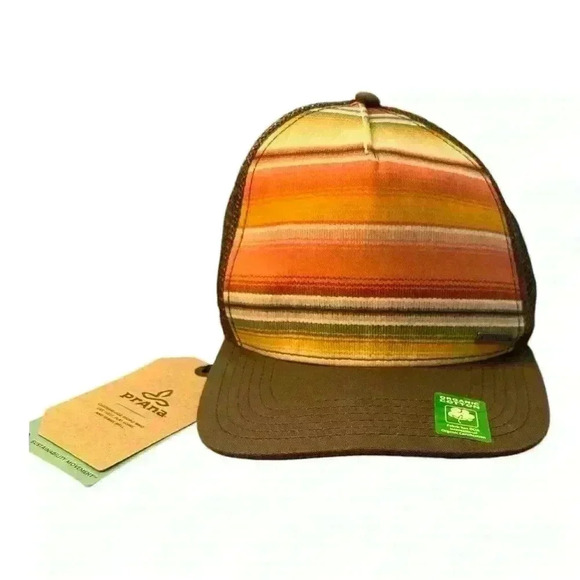PrAna NWT Flat Brim Vista Truckers Hat-Unisex - Picture 1 of 5